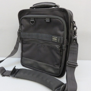 YSS4291★PORTER/ポーター αGEL GRIP 2WAYショルダーバッグ ビジネスバッグ CORDURA BALLISTIC ブラック 吉田カバン　3/14★A