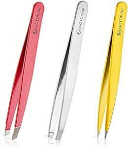 Gotofine tweezers popular tweezers case attaching tsui- The - made of stainless steel 3 set easy to use . wool (3 color )