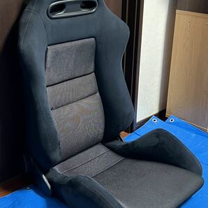 レカロ SR-4 セミバケットシート RECARO 黒 ブラック レッドステッチリクライニングセミバケットの画像3