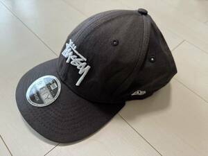 STUSSY NEW ERA ステューシー ニューエラ ロゴ 刺繍 キャップ 帽子 ブラック