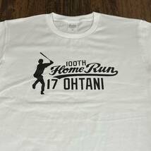 17OHTANI・100TH・HOMERUN・大谷翔平・応援Tシャツ・白・M_画像2