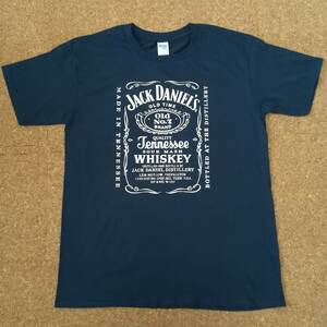 JACKDANIELS・ジャックダニエル・プリントTシャツ・ネイビー・M