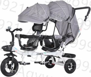  tricycle two number of seats .. for bicycle pedal attaching child bicycle rotary .. stroller sun shade back wheel lock storage room . basket attaching safety belt attaching 