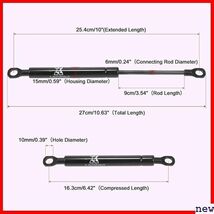 X 2個 ブラック シートダンパー ボンネットフードダンパー ダ ガスダンパー ガススプリング AUTOHAUX 331_画像2
