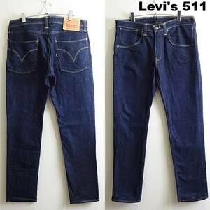 即決★ 送料無★ リーバイス　511　W89cm　スリムデニム　ストレッチ　濃藍　Sz.34　Levi's　H152