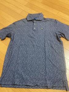 FIDRA Fidra blue series small floral print Golf short sleeves Hori zontaru color polo-shirt size XL