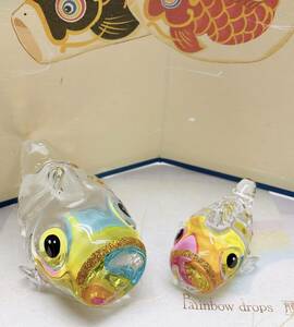  Boys' May Festival dolls [ rainbow. . parent . koinobori ] glass made Children's Day edge .. ..5 month display the first .. new goods unused goods nationwide free shipping 