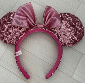 Disney カチューシャ スパンコール ピンク ミニーマウス