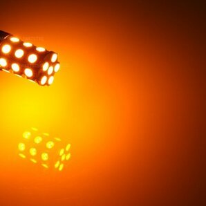 T20 ピンチ部違い LED ウィンカー バルブ 4個セット SMD27連 アンバー オレンジ シングル 無極性 12V/24V / 46-20×4 NG*の画像3