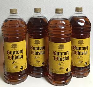 送料無料 4本セット suntory サントリー 角 角瓶 WHISKY ウイスキー モルト、グレーン 40% 4000ml 4L 4本セット ペットボトル
