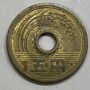 昭和４０年 ５円黄銅貨 流通品 NO.7461の画像5