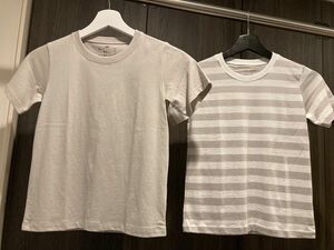 展示品　未着用　無印　半袖Tシャツ 2枚セット　130