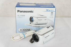 Panasonic パナソニック HC-V300M 2012年製 ホワイト デジタルハイビジョン ビデオカメラ バッテリーのみ付属 4503076021