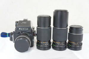 ⑰ MAMIYA マミヤ M645 中判 フィルムカメラ SEKOR C F2.8 110mm F4 150mm 210mm F5.6 300mm レンズ まとめてセット 2203108021