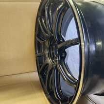 (中古・使用済)ADVAN RACING RS3 18x8.5 5/100 +47 BGR(ブラックガンメタリック＆リング） 4本セット_画像9