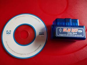 ELM 327 Ver 1.5 Bluetooth CD-ROM付 OBD2 故障診断機 スキャンツール　送料込　