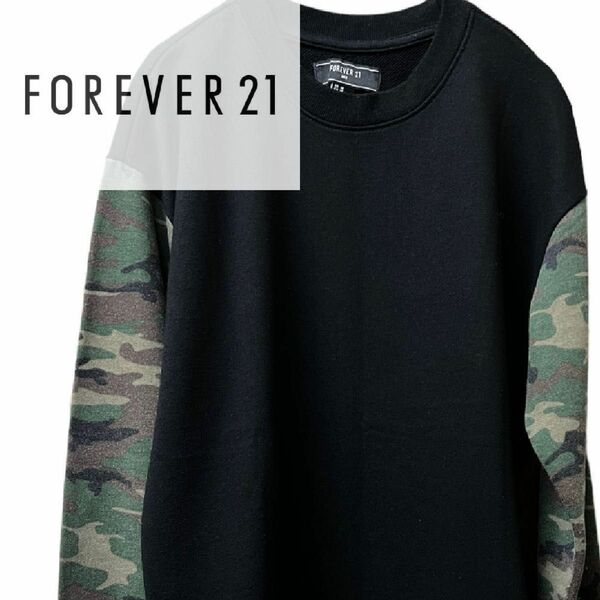 FOREVER 21 フォーエバー 21 MEN 長袖Tシャツ　ロンT　Mサイズ　迷彩　