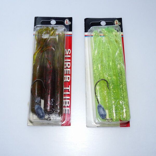 CREME SUPER TUBE クリームスーパーチューブ オールドルアー バス釣りワームセットまとめ売りナマズ雷魚