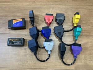 MULTIECUSCAN ケーブル OBD2アダプター SGMバイパス セット アルファロメオ ジュリア ステルヴィオ クアドリフォリオ 等に 中古品