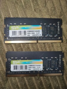 【ほぼ新品】シリコンパワー ノートPC用メモリ DDR4-2666 (PC4-21300) 8GB×2枚 (16GB) 260Pin 1.2V CL19 Mac対応