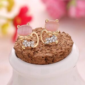 (9)猫デザインピアス