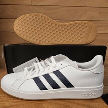 25.5cm 新品正規品 アディダス ADIDAS GRANDCOURT BASE 2.0M HR0230 グランドコート ベース スニーカー ローカット 運動靴 ホワイト/ブルー_画像2