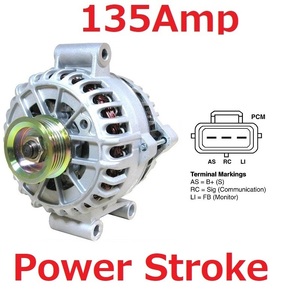 ◆◆◆ パワーストローク ★ 新品 6G 135アンペア 05-08y V6 4.0L フォード マスタング オルタネーター ダイナモ 4R3T10300AA