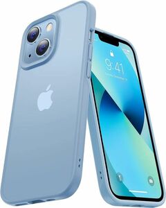 CASEKOO iPhone14/15 Plus用ケース 6.7インチ シエラブルー ステッカー付 デコ電