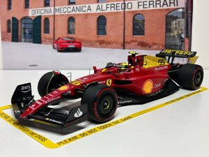 BBR 1/18 Ferrari F1 75 Italian GP Monza 2022 C. Sainz Ferrari autograph tsu die-cast made BBR182275-55