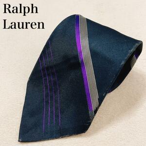 Ralph Lauren ラルフローレン ネクタイ シルク100％ メンズ オフィス 高級感 ゴージャス ブランド シルク100% 定番 ロゴ 光沢 肌触り K28