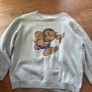 APE sweat gray size tag less L~XL corresponding 