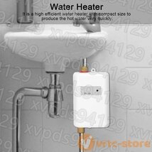 電気給湯器 電気タンクレス 温水器 ミニ 電気給湯器 ウォーターヒーター 110V 3000W 30-45℃ 温水ヒーター 高効率 操作簡単 LED表示灯付き_画像3