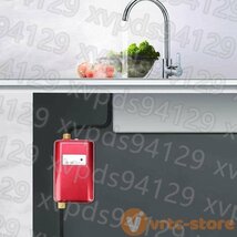 電気給湯器 電気タンクレス 温水器 ミニ 電気給湯器 ウォーターヒーター 110V 3000W 30-45℃ 温水ヒーター 高効率 操作簡単 LED表示灯付き_画像2