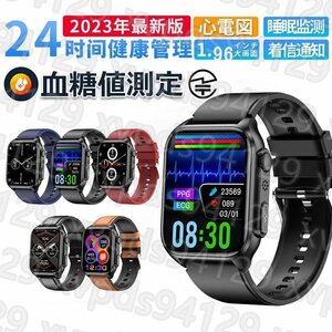 スマートウォッチ 日本製 センサー 血糖値測定 ECG+PPG心電図 通話機能 血中酸素 血圧 高精度心拍数 呼吸率 体温 IP67防水 Phone/Android