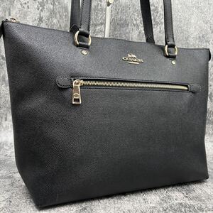 1円〜【未使用級・希少】COACH コーチ トートバッグ ハンドバッグ ビジネスバッグ ブリーフケース レザー メンズ レディース A4 ブラック