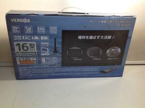 VERSOS 16インチ ハイビジョン ポータブルテレビ 録画機能 バッテリー内蔵 ワンセグ フルセグ VS-AK160S 通電のみ確認済