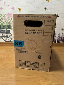 新品未使用品　日本製線　　UTP/LANケーブル　カテ5E SB 300ｍ　