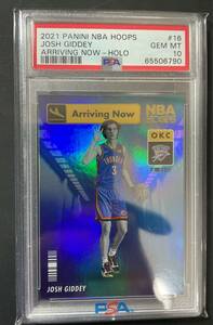 【Josh Giddey】2021 PANINI NBA HOOPS ARRIVING NOW-HOLO　◆PSA10◆GEM MT◆ 【RC】【ジョシュ・ギディー】