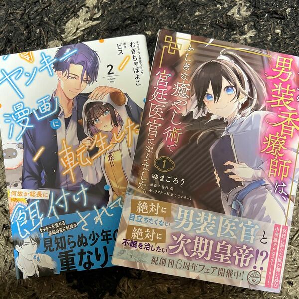 【2冊セット】碧玉の男装香療師は、ふしぎな癒やし術で宮廷医官になりました。　１ 、ヤンキー漫画に転生したら、何故か総長　２ 