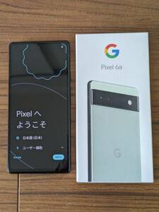 美品【Google】Google Pixel 6a 128GB SIMフリー Sage