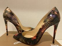 新品未使用♪Christian Louboutin (クリスチャン ルブタン)PIGALLE FOLLIES 花火 パーティー 36 パテントレザー ピンヒール ハイヒール_画像1