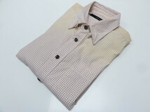 ◆ＤＳＱＵＡＲＥＤ２◆ディースクエアード メンズ コットン カラーデザインシャツ /ホワイトXレッド・４６、美品！！_画像1