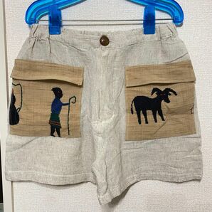 新品未使用 ナガ族 刺繍 ショートパンツ タイ 民族