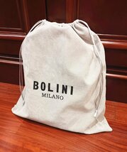 最上級逸品*18万◆イタリア・ミラノ発*BOLINI/ボリニ・最上級牛革・クロコダイル*ショルダーバッグ/リュックサック・黒_画像9