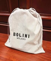 逸品*16万◆イタリア・ミラノ発*BOLINI/ボリニ・最上級牛革・クロコダイル*ショルダーバッグ/リュックサック・紺_画像9