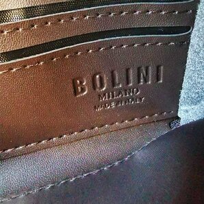 逸品*イタリア製※定価15万◆イタリア・ミラノ発*BOLINI/ボリニ・最上級牛革・クロコダイル*ラウンドファスナー 長財布・紺の画像4