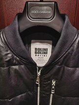 最高峰レザーダウン※定価32万◆イタリア・ミラノ発*BOLINI*ダブルジッパー*極地防寒*肉厚・本革ダウンジャケット*イタリア48/Lサイズ_画像3