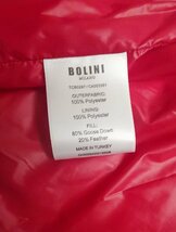 最高級8万※EU製*イタリア・ミラノ発*BOLINI*プレミアムライン※designer・防寒・フード付き*ダウンベスト・イタリア46/Mサイズ・赤_画像6