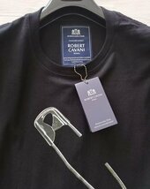 最高級※定価4万◆イタリア・ローマ発*ROBERT CAVANI/ロベルトカバーニ※セレブdesigner・Tシャツ/46/Mサイズ・黒_画像3