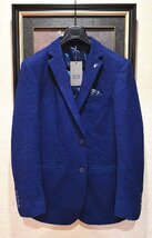 今節※最上級EU製7万◆イタリア*ミラノ発*BOLINI*高級セレブdesigner* ネイビー・イタリアン高品質wool テーラードジャケット46/Mサイズ_画像1